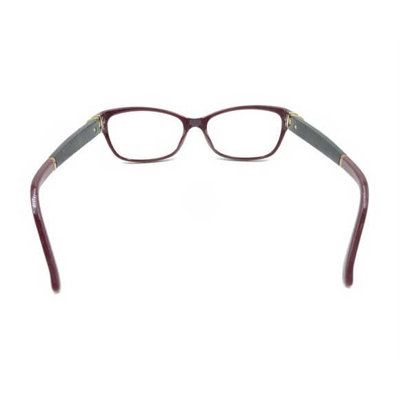 Gucci Burgundy Maroon Black Gold Eyeglasses Frames 53-16 140 Italy Designer - Picture 5 of 12